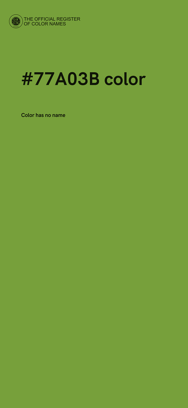 #77A03B color image