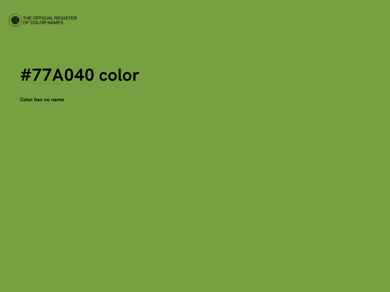 #77A040 color image