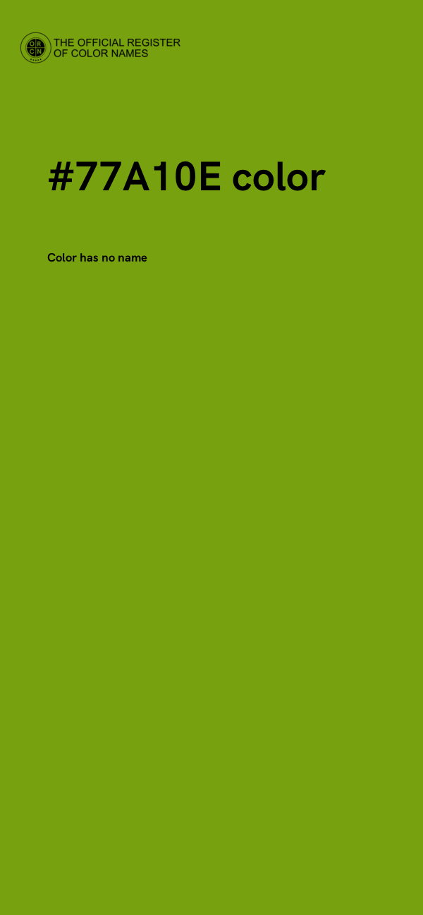 #77A10E color image