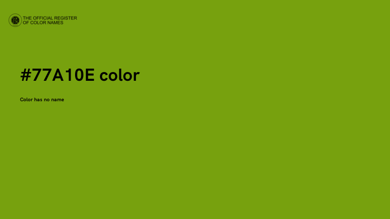 #77A10E color image