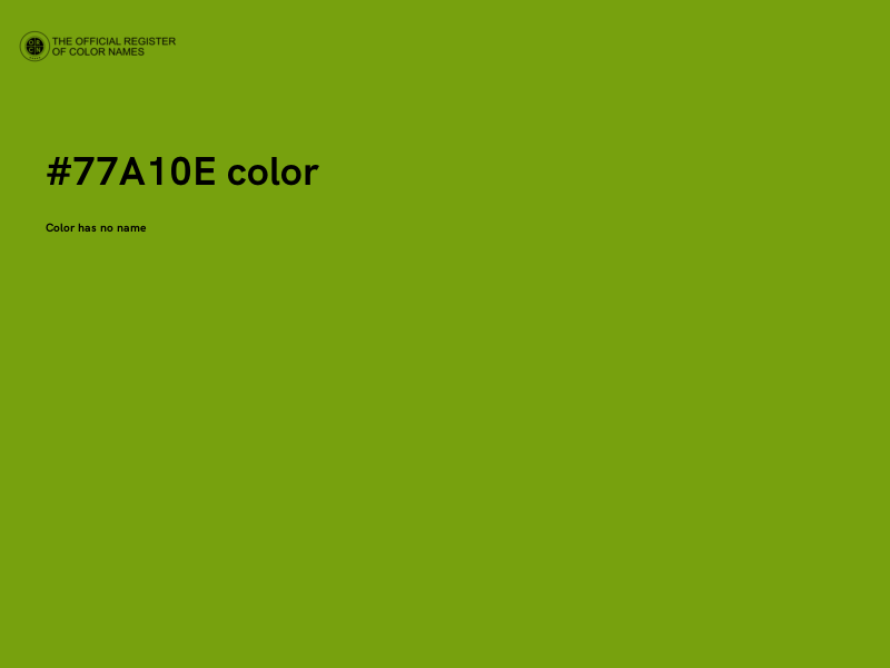 #77A10E color image