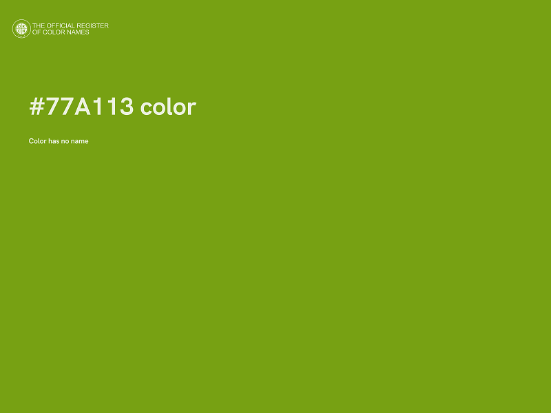 #77A113 color image