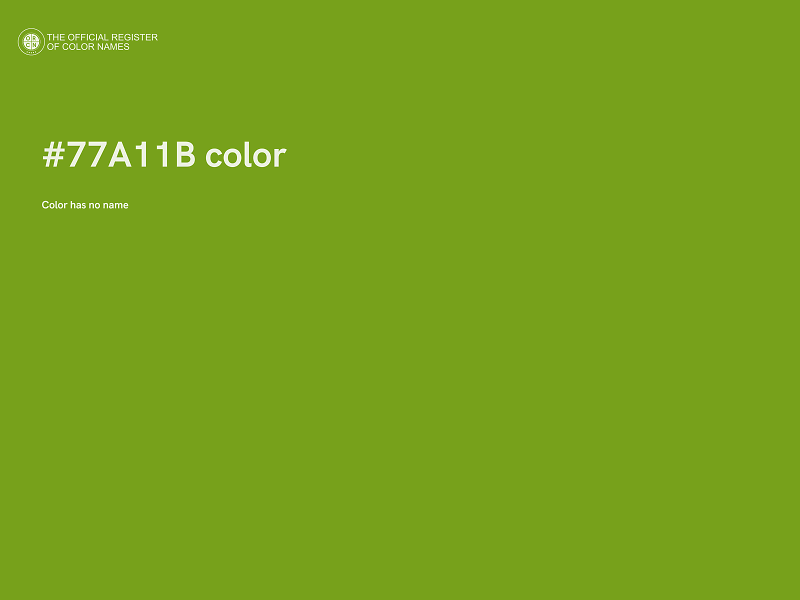 #77A11B color image