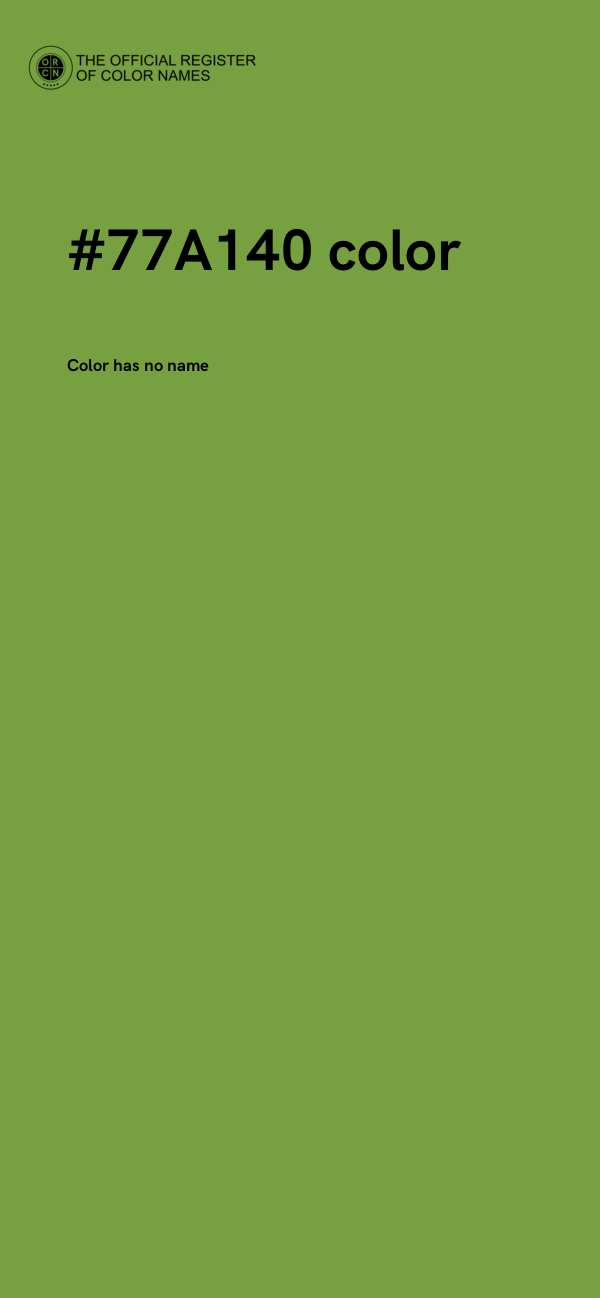 #77A140 color image
