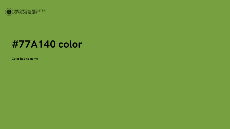 #77A140 color image