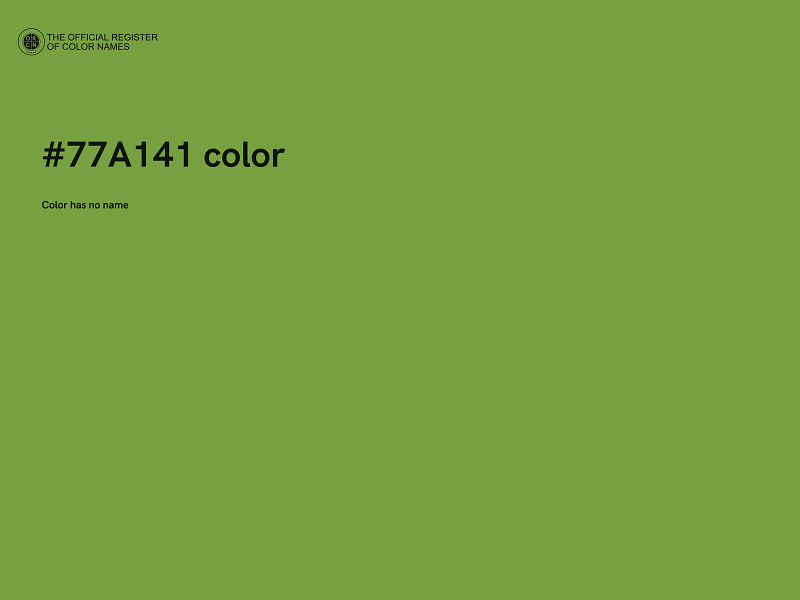 #77A141 color image