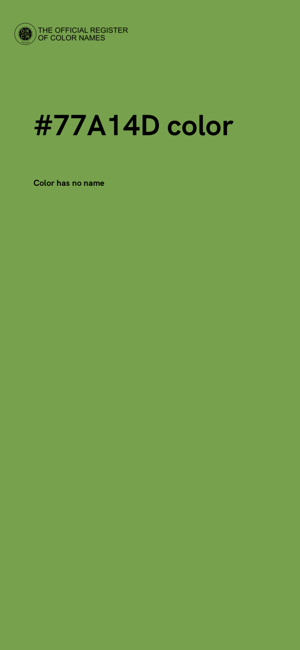 #77A14D color image