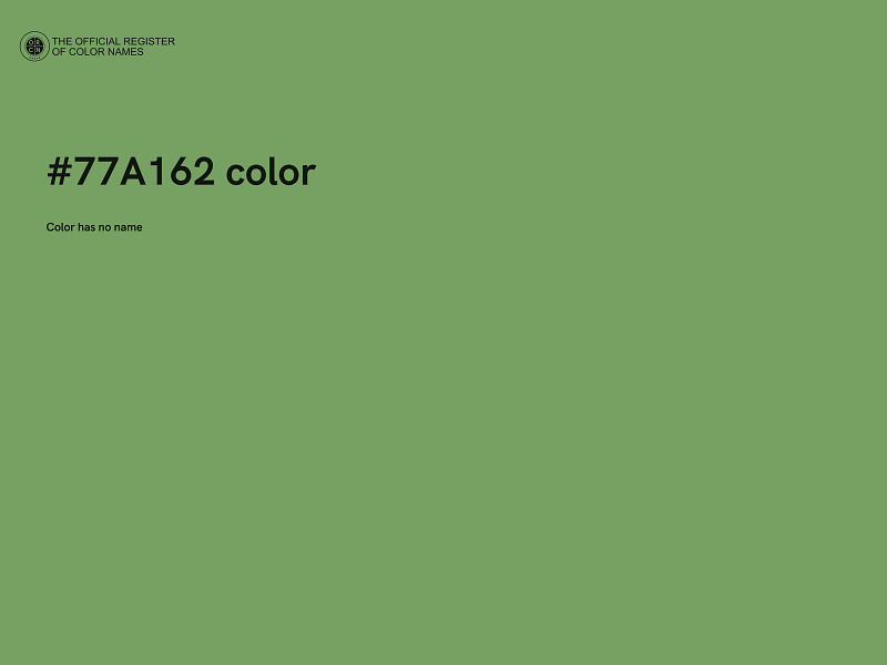 #77A162 color image