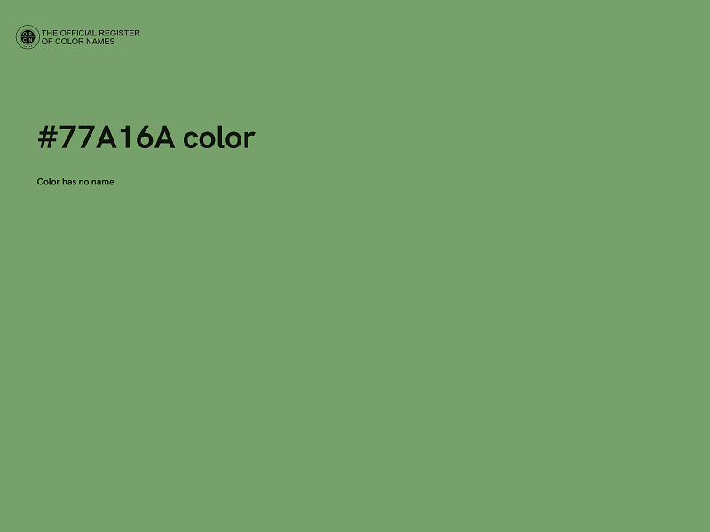 #77A16A color image