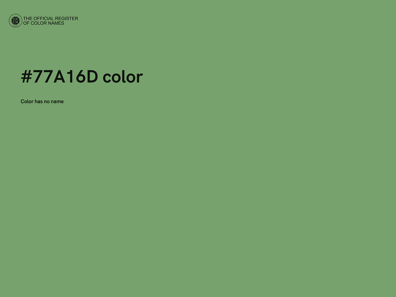 #77A16D color image