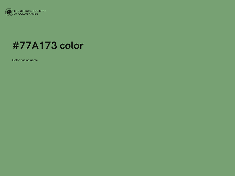 #77A173 color image