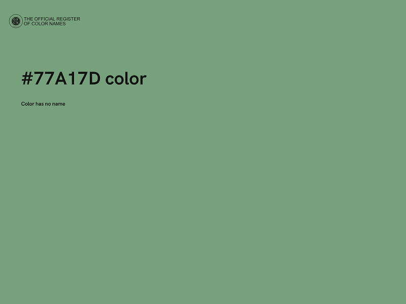 #77A17D color image