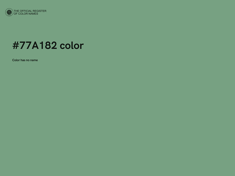 #77A182 color image