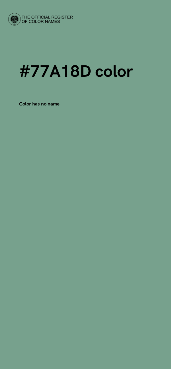 #77A18D color image