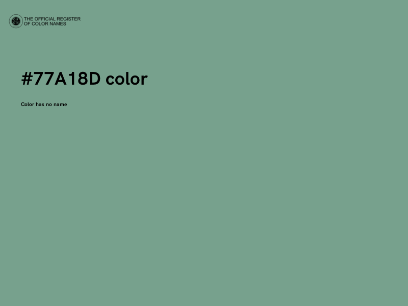 #77A18D color image