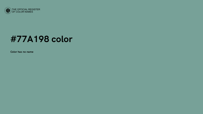 #77A198 color image