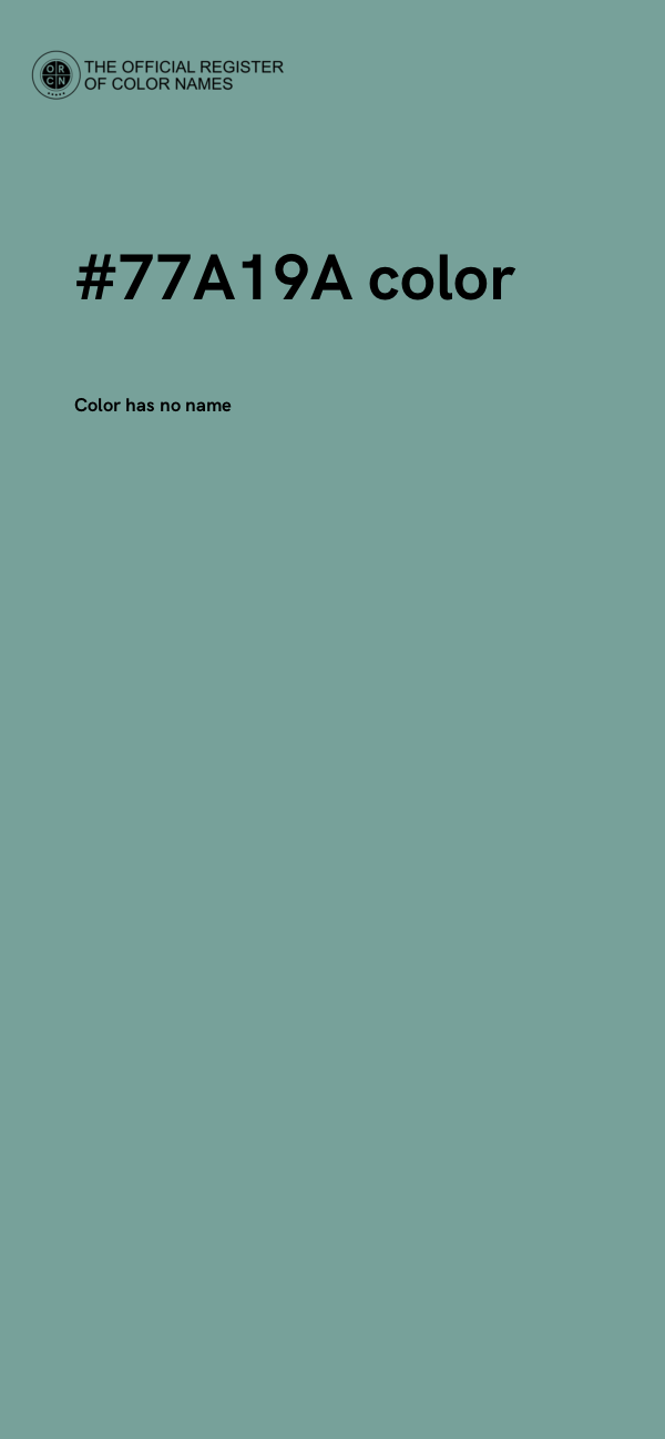 #77A19A color image