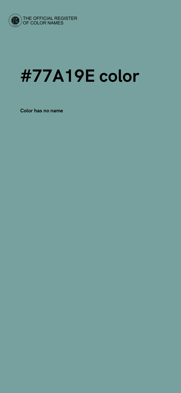 #77A19E color image