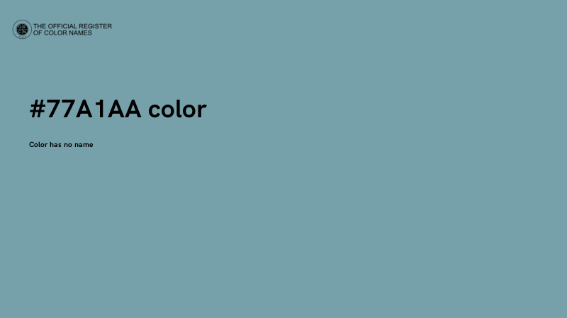 #77A1AA color image