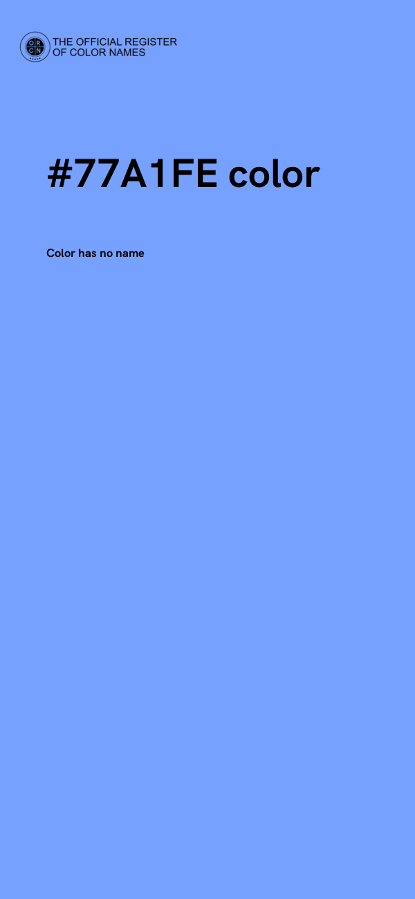 #77A1FE color image