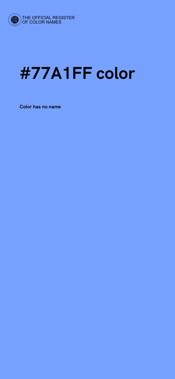#77A1FF color image