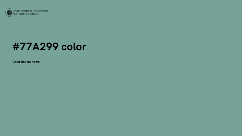 #77A299 color image