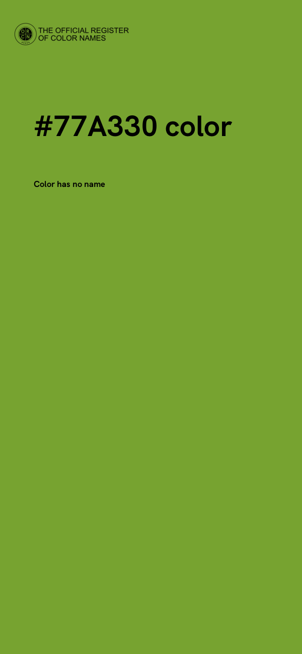 #77A330 color image