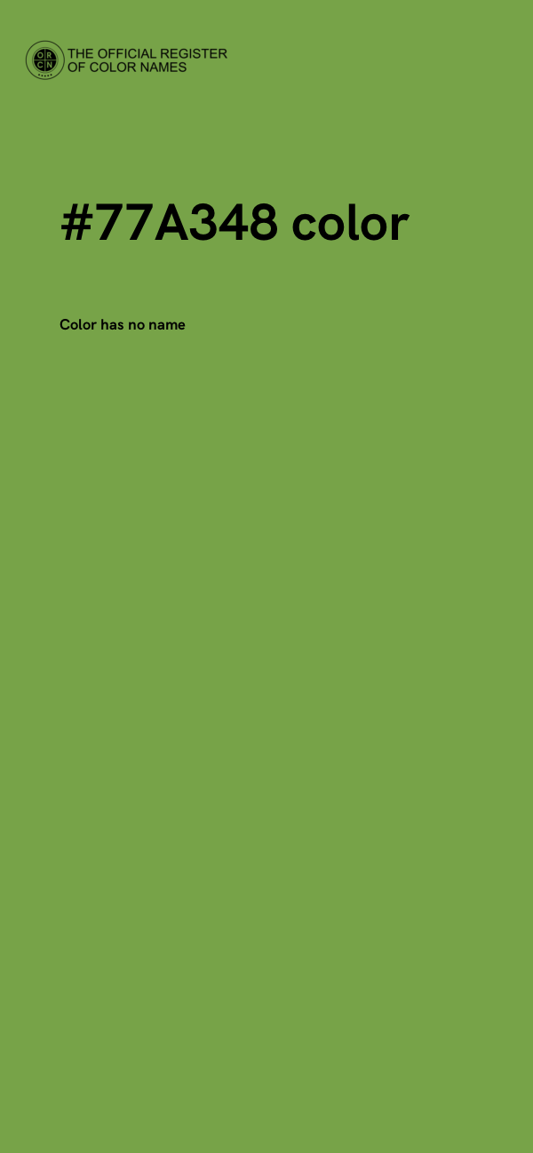 #77A348 color image