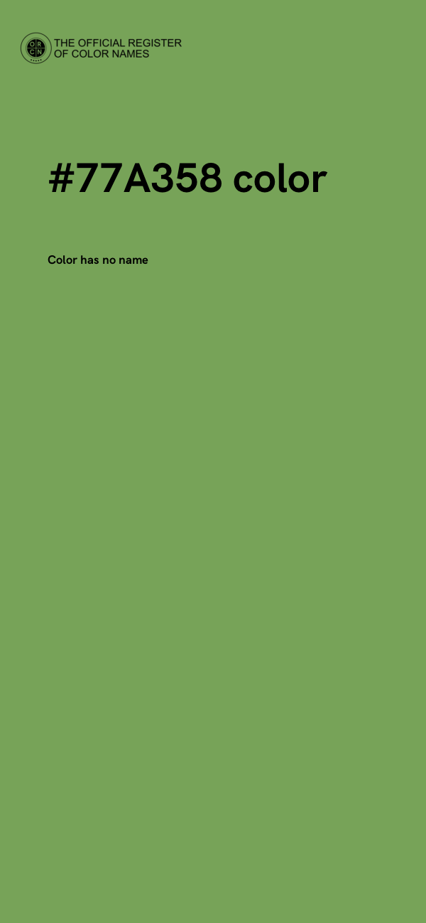#77A358 color image