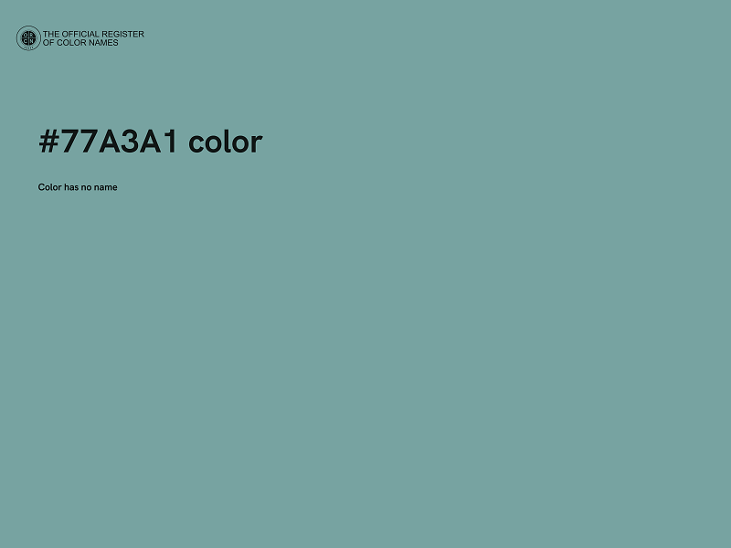 #77A3A1 color image