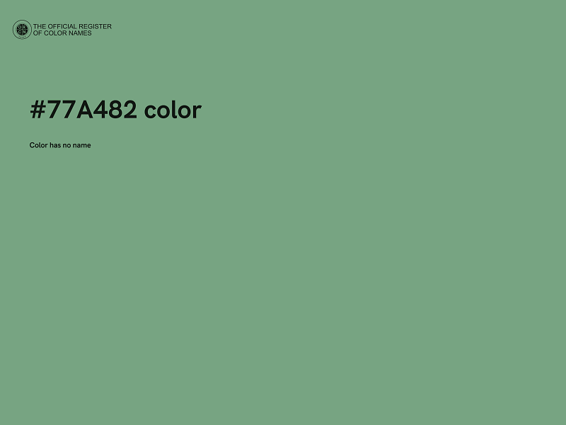 #77A482 color image