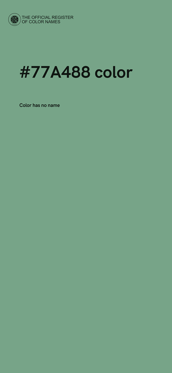 #77A488 color image