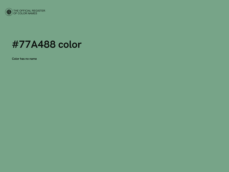 #77A488 color image