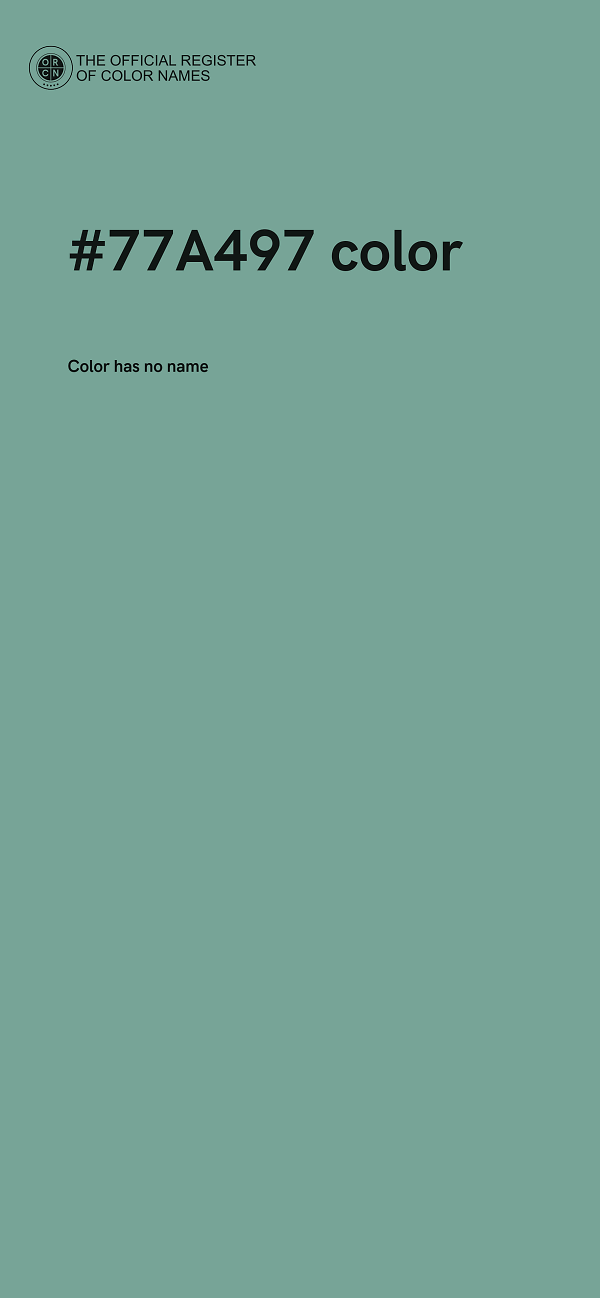 #77A497 color image