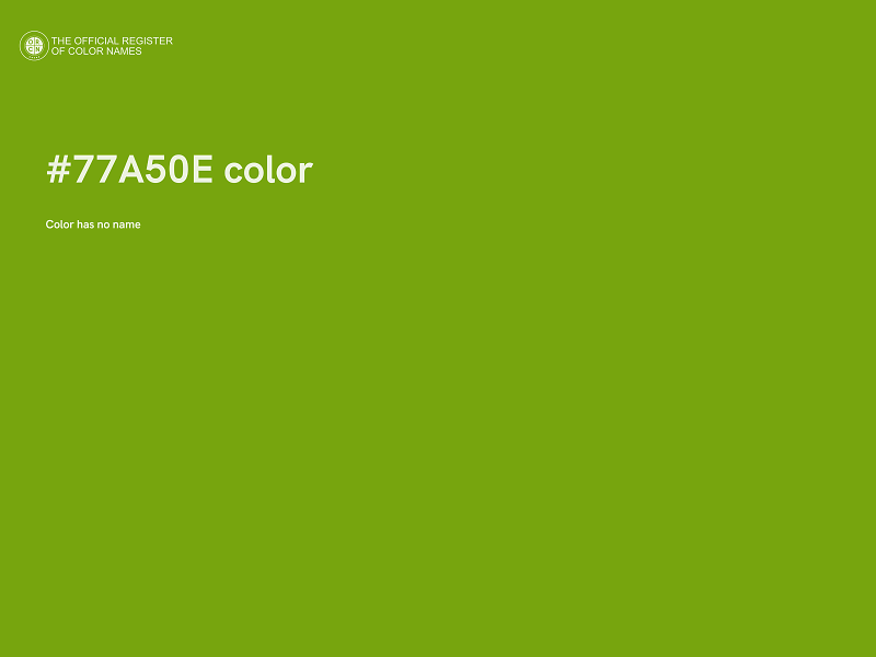 #77A50E color image