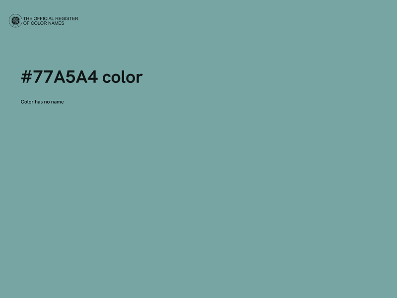 #77A5A4 color image