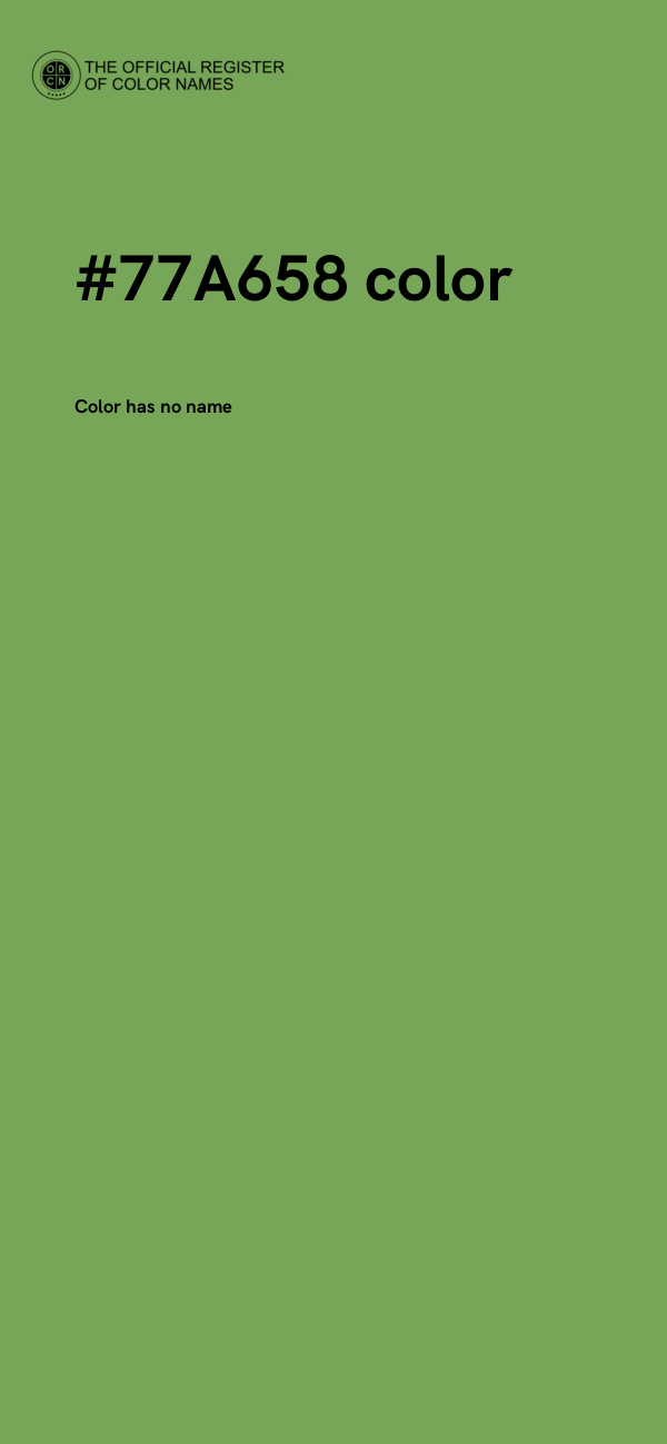 #77A658 color image
