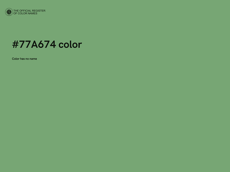 #77A674 color image