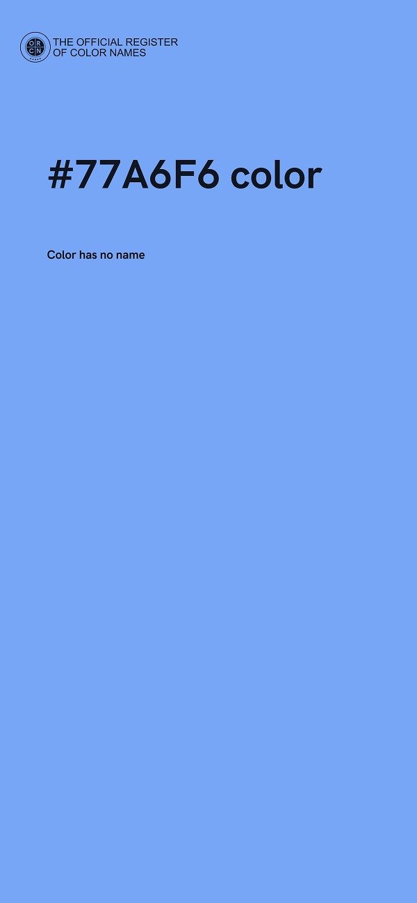 #77A6F6 color image