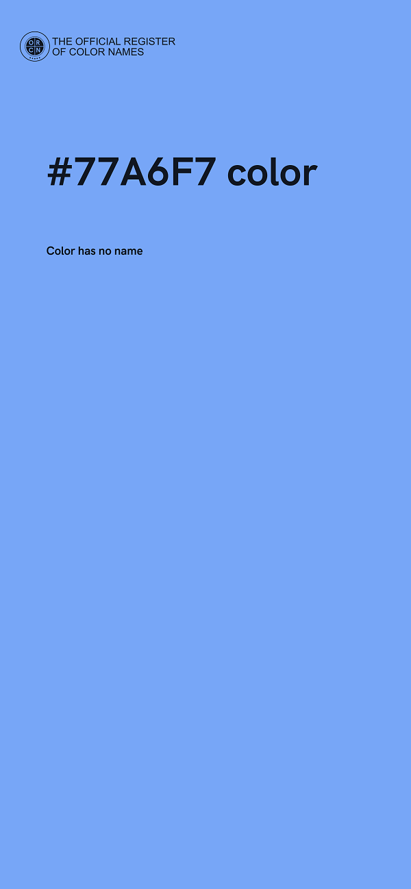 #77A6F7 color image
