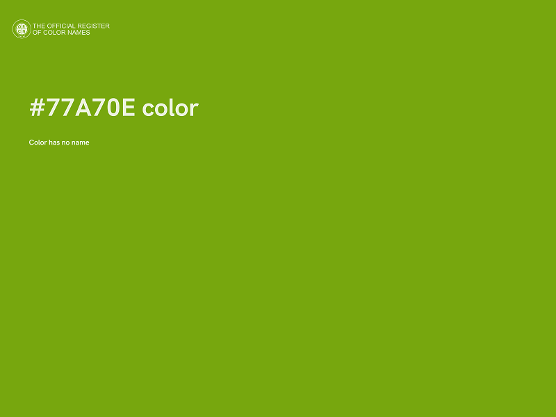 #77A70E color image