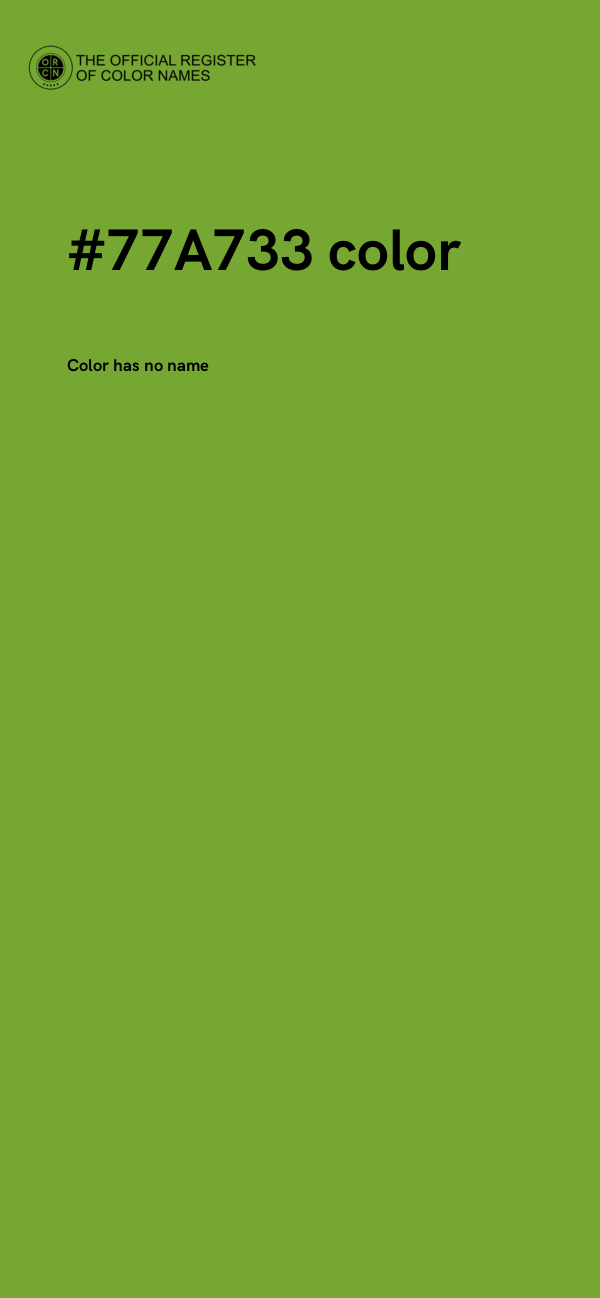 #77A733 color image