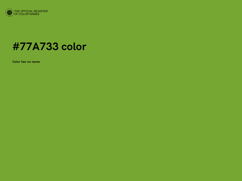 #77A733 color image