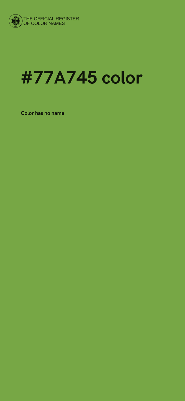 #77A745 color image