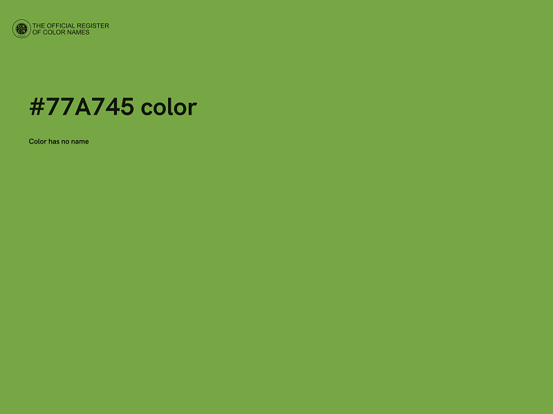 #77A745 color image