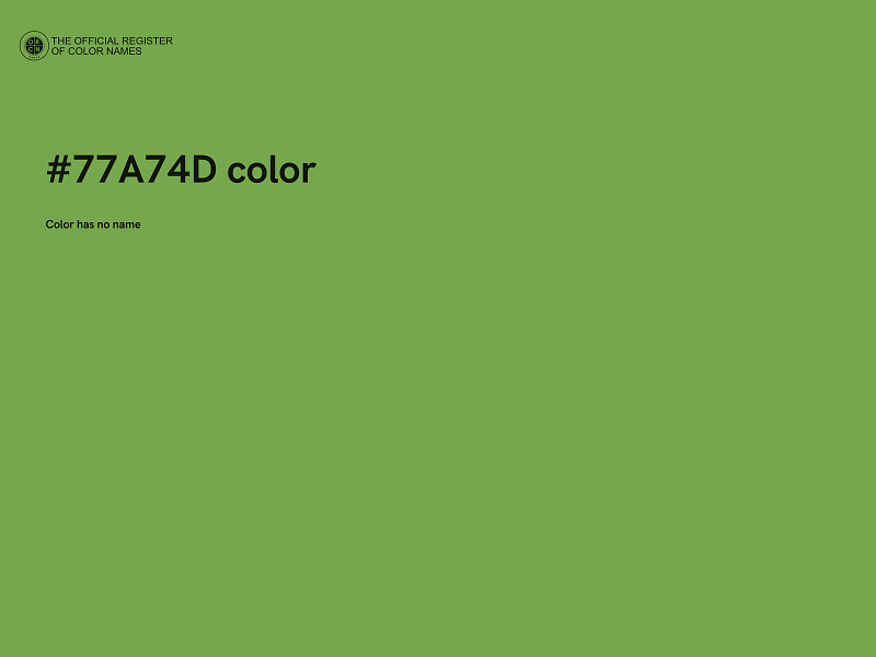 #77A74D color image