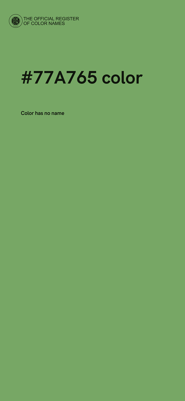 #77A765 color image