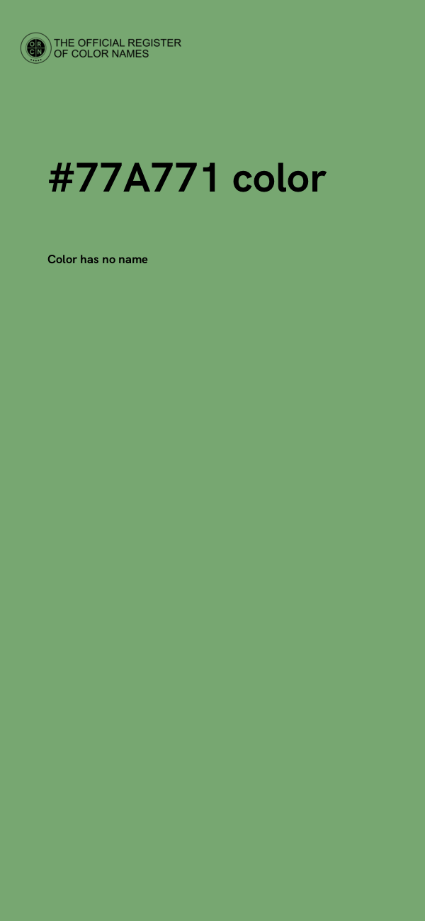 #77A771 color image