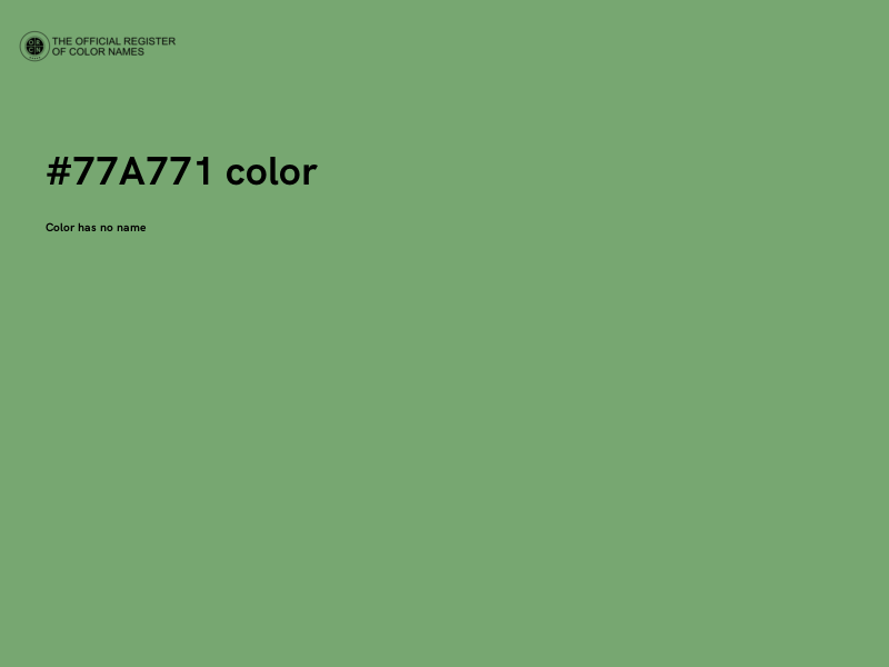 #77A771 color image