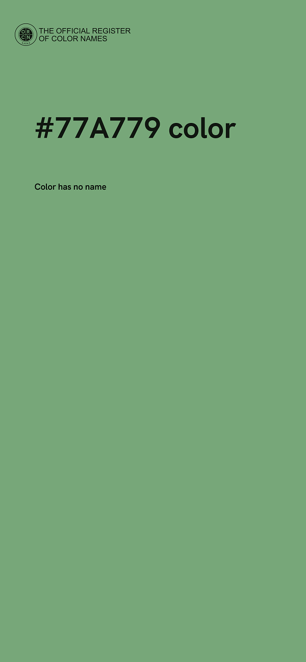 #77A779 color image